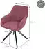 ML-Design Esszimmerstuhl 6er-Set, drehbar, Textil Webstoff, Altrosa, Metallbeine