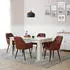 Homestyle4u Polsterstuhl mit Armlehne Samt Braun 6er-Set (2347)