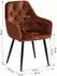 Homestyle4u Polsterstuhl mit Armlehne Samt Braun 6er-Set (2347)