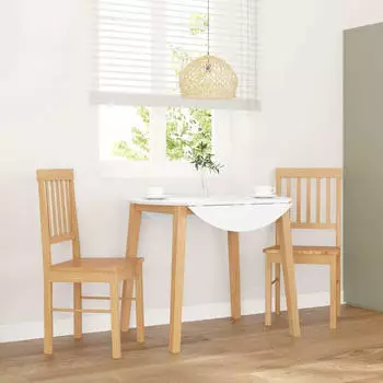vidaXL Essst&uuml;hle 2 Stk. Massives Kautschukholz (4102428)