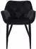 ML-Design Esszimmerstuhl Samt Schwarz 6er-Set