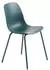 ebuy24 Whitby Stuhl Kunststoff Sitzschale Metallgestell Petrol (4er-Set)