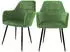ML-Design Esszimmerstühle 2er-Set Samt Salbei mit Rückenlehne & Armlehnen (490009673)