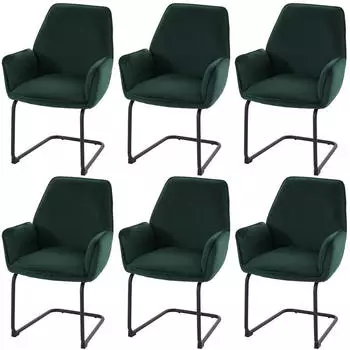 MCW Freischwinger G67 6er-Set Textil Gr&uuml;n (MCW-G67)