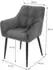 ML-Design Esszimmerstuhl 4er-Set Frottee gepolstert Dunkelgrau