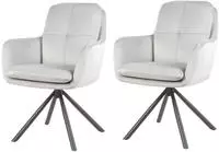 HELA Armlehnstuhl "PARMA" (Set) 2 Stk.2er Pack, 360 drehbar, 4-Fu&szlig;, Kissenoptik,