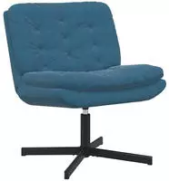 vidaXL Drehender Entspannungsstuhl Blau 63 x 75 x 76 cm Samt