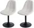 MCW A60 Esszimmerstuhl Drehstuhl Bouclé 450g/m² Creme, 2er-Set (MCW-A60)