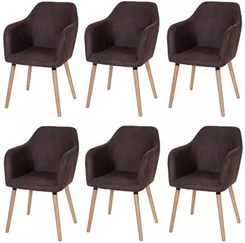 MCW Vaasa T381 Esszimmerstuhl 6er-Set, Textil, Retro 50er Jahre Design (800000415704)