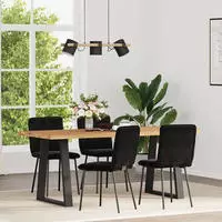 vidaXL Esszimmerst&uuml;hle 4 Stk. Schwarz Samt