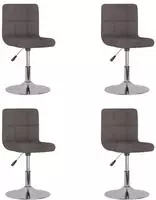 vidaXL Esszimmerst&uuml;hle 4 Stk. Drehbar Taupe Stoff