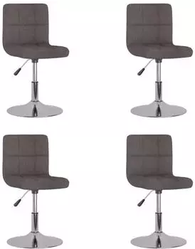 vidaXL Esszimmerst&uuml;hle 4 Stk. drehbar Stoff Taupe (3087457)