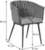 MCW Esszimmerstuhl N38 2er-Set Aluminium, Seilgeflecht, creme/hellbraun (MCW-N38)