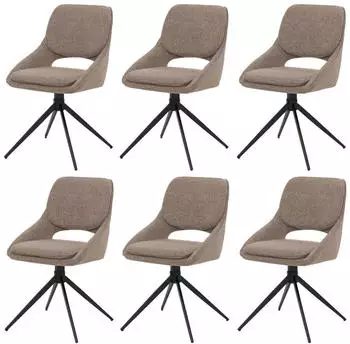 MCW Esszimmerstuhl N73 6er-Set Boucl&eacute; 540g/m&sup2; Beige (MCW-N73)
