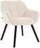CLP Vienna Esszimmerstuhl Cord gepolstert, Creme/Schwarz