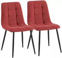2er Set Esszimmerst&uuml;hle Antibes Cord Bordeauxrot