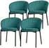ML-Design Esszimmerstuhl 4er-Set Stoffbezug Petrol Metallbeine (490018706)