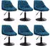 vidaXL Esszimmerstühle 6er-Set Drehbar Blau Samt (3088806)
