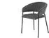 ebuy24 Ann Esszimmerstuhl mit Armlehnen, Chenille, Dunkelgrau, Metallbeine (Ann)