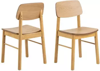 Actona Barlow Esszimmerstuhl Holz Eiche, 2er-Set (5713941371867)