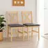 MCW F77 Esszimmerstuhl Massivholz natur, Polster grau, 2er-Set (MCW-F77)