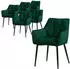 ML-Design Esszimmerstuhl Frotteestoff Dunkelgrün, 6er-Set (490015011)