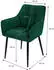 ML-Design Esszimmerstuhl Frotteestoff Dunkelgrün, 6er-Set (490015011)
