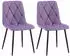 CLP Clairton Esszimmerstuhl 2er Set gepolstert Stoff, lila