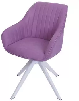 MCW MCW-K27 Esszimmerstuhl mit Armlehne, drehbar, Textil, Lila (MCW-K27)