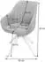 MCW MCW-K27 Esszimmerstuhl mit Armlehne, drehbar, Textil, Lila (MCW-K27)