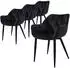 ML-Design Esszimmerstuhl 4er-Set Samt Schwarz