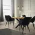 ML-Design Esszimmerstuhl 4er-Set Samt Schwarz