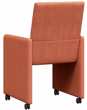 vidaXL Esszimmerst&uuml;hle mit Rollen 2er-Set Rotorange 57x66x94cm (42017806)