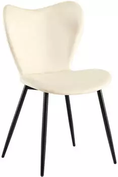 CLP Maika Esszimmerstuhl Samt, Metallgestell, Creme (326360)