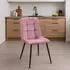 CLP Antibes Esszimmerstuhl Samtbezug, gepolstert, Rosa (323617)