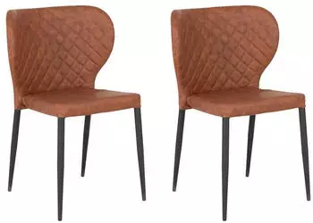 House Nordic Pisa Esszimmerstuhl Braun/Schwarz 2er-Set (52x54x83cm)