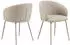Actona Eleanor Esszimmerstuhl mit Armlehnen, Stoff, Beige, 2er Set
