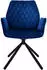 ML-Design Esszimmerstuhl mit Armlehne Samt Dunkelblau 180° drehbar, 6er-Set (490014098)