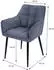 ML-Design Esszimmerstuhl 2er-Set Frotteestoff Blau gepolstert