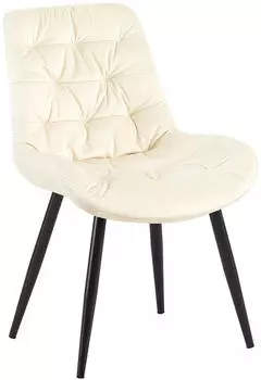 CLP Rossford Esszimmerstuhl Samtbezug, Creme (325319)