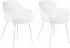Beliani Fonda chair in plastic and metal x2 white