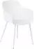 Beliani Fonda chair in plastic and metal x2 white