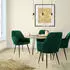 ML-Design Dining chair in velvet and metal x2 dark green