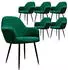ML-Design Dining chair in velvet and metal x6 dark green