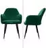 ML-Design Dining chair in velvet and metal x6 dark green