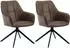 Woltu Dining swivel chair in faux leather and metal x2 brown