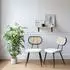 Happy Garden Elena chair in wood and bouclé fabric x2 ecru