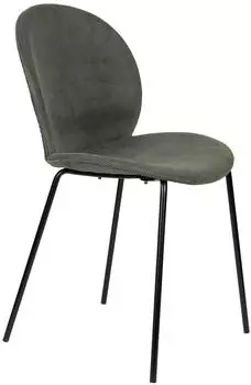 Zuiver Bonnet Esszimmerstuhl Eisen/Polyester, Grün (1100521)