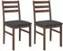 vidaXL Esszimmerstühle mit Kissen 2er-Set Braun Massivholz Gummibaum (4102418)