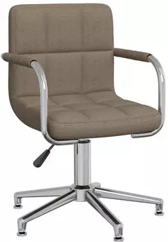 vidaXL Esszimmerstuhl Drehbar Stoff Taupe